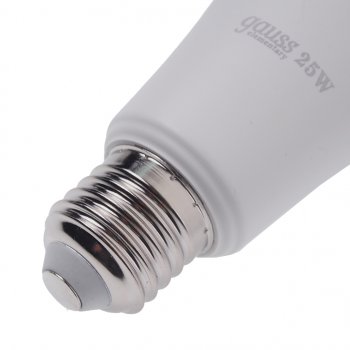 349 р. Лампа светодиодная E27 A67 25W (200W) 220V холодный GAUSS GAUSS 73235  с доставкой в г. Кемерово. Увеличить фотографию 2