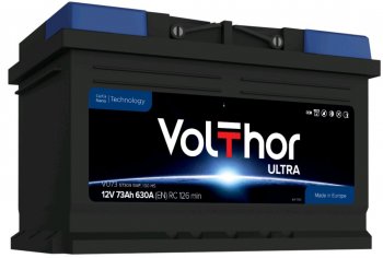 11 549 р. Аккумулятор VOLTHOR Ultra 73Ач обратная полярность,низкий VOLTHOR 6ст73(0) 57309  с доставкой в г. Кемерово. Увеличить фотографию 1