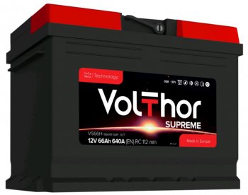 10 999 р. Аккумулятор VOLTHOR Supreme 66Ач обратная полярность VOLTHOR 6ст66(0) 56649  с доставкой в г. Кемерово. Увеличить фотографию 1