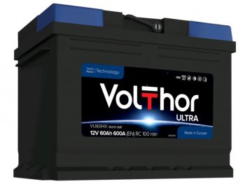 10 549 р. Аккумулятор VOLTHOR Ultra 60Ач VOLTHOR 6ст60(1) 56013  с доставкой в г. Кемерово. Увеличить фотографию 1