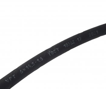 109 р. Шланг d=6х14.0-1.6 маслобензостойкий 1м ГОСТ 10362-76 VPT VPT v-10534  с доставкой в г. Кемерово. Увеличить фотографию 2