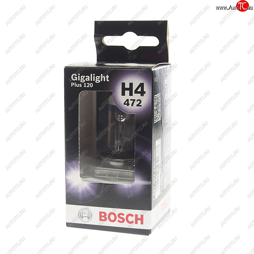 989 р. Лампа 12V H4 60/55W P43t +120% блистер (1шт.) Gigalight Plus 120 BOSCH BOSCH 1987301160 BOSCH 1987301160  с доставкой в г. Кемерово