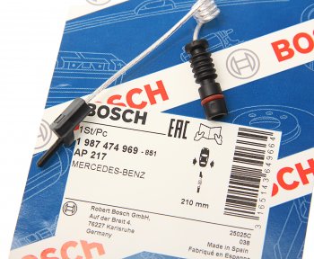 213 р. Датчик износа тормозных колодок MERCEDES G (W460,W463) переднийзадний BOSCH BOSCH 1987474969  с доставкой в г. Кемерово. Увеличить фотографию 2