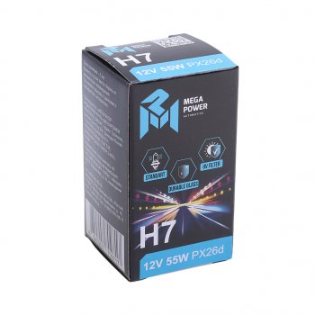 137 р. Лампа 12V H7 55W PX26d Standart MEGAPOWER MEGAPOWER 370-33-027  с доставкой в г. Кемерово. Увеличить фотографию 4