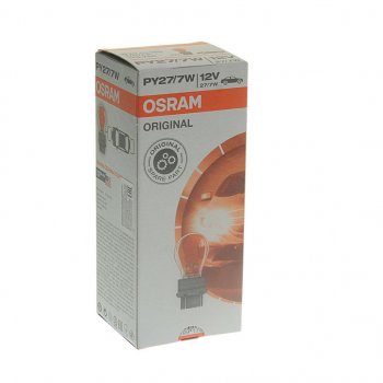 419 р. Лампа 12V PY277W W2.5х16q желтая OSRAM OSRAM 3757ak  с доставкой в г. Кемерово. Увеличить фотографию 2