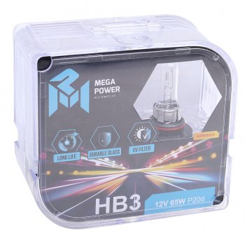 429 р. Лампа 12V HB3 65W P20d бокс (2шт.) Long Life MEGAPOWER MEGAPOWER 370-33-039  с доставкой в г. Кемерово. Увеличить фотографию 3