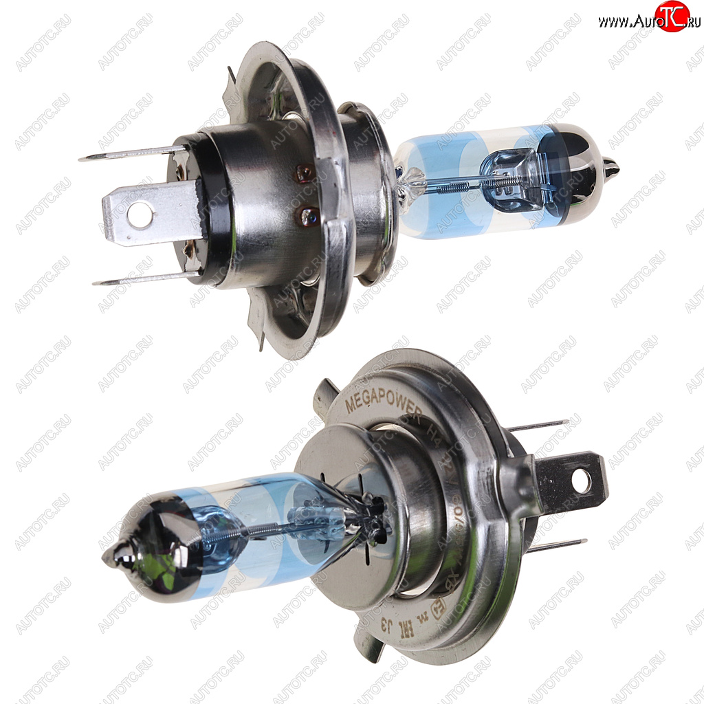 699 р. Лампа 12V H4 6055W P43t +120% бокс (2шт.) MEGAPOWER MEGAPOWER 370-33-018  с доставкой в г. Кемерово