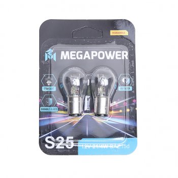 116 р. Лампа 12V P214W BAZ15d блистер (2шт.) Standart MEGAPOWER MEGAPOWER 370-33-046  с доставкой в г. Кемерово. Увеличить фотографию 1