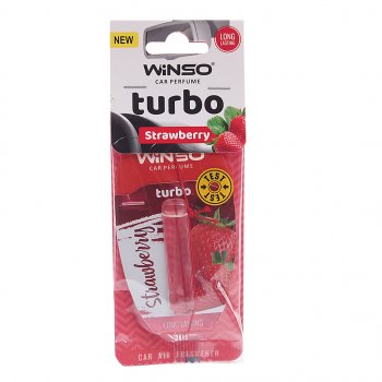 141 р. Ароматизатор подвесной жидкостный (strawberry) 5мл Turbo WINSO WINSO 56937 WINSO 56937  с доставкой в г. Кемерово. Увеличить фотографию 1