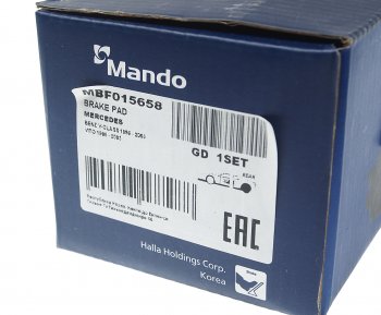 949 р. Колодки тормозные MERCEDES Vito (W639) задние (4шт.) MANDO MANDO mbf015658 MANDO mbf015658  с доставкой в г. Кемерово. Увеличить фотографию 4