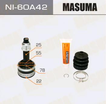 2 999 р. ШРУС наружный NISSAN Almera (95-00) комплект MASUMA MASUMA ni-60a42  с доставкой в г. Кемерово. Увеличить фотографию 1