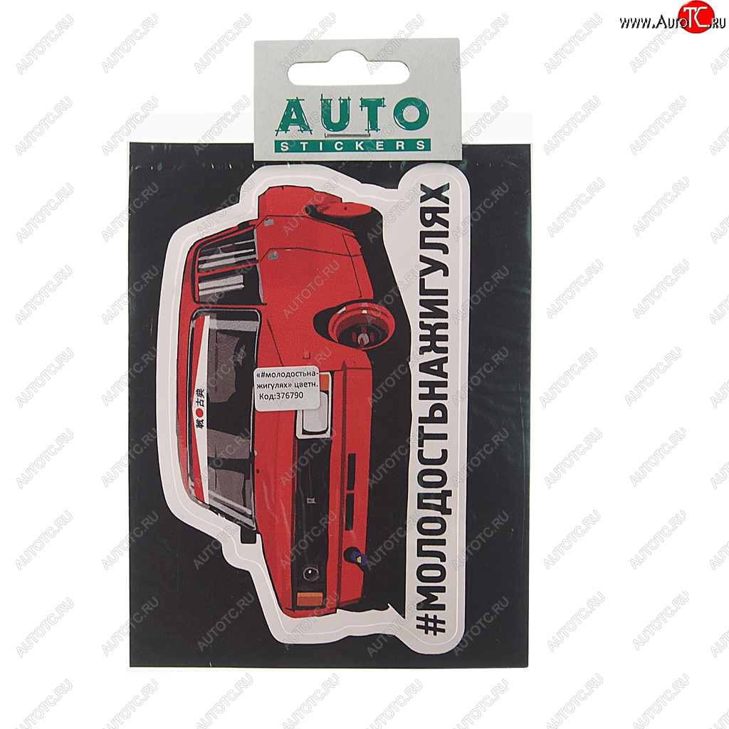 77 р. Наклейка виниловая #МОЛОДОСТЬ НА ЖИГУЛЯХ 13.5х8.5см полноцветная AUTOSTICKERS AUTOSTICKERS к15  с доставкой в г. Кемерово