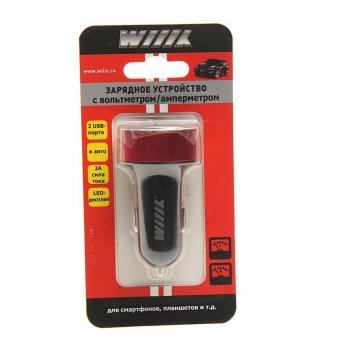 499 р. Устройство зарядное в прикуриватель 2USB 12-24V 2.1A с вольтметром WIIIX WIIIX ucc-2-25-vm WIIIX ucc-2-25-vm  с доставкой в г. Кемерово. Увеличить фотографию 1