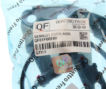 989 р. Датчик АБС HYUNDAI Santa Fe (12-) колеса заднего левого QUATTRO FRENI QUATTRO FRENI qf61f00289  с доставкой в г. Кемерово. Увеличить фотографию 2