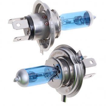 399 р. Лампа 12V H4 6055W P43t бокс (2шт.) Blue White MEGAPOWER MEGAPOWER 370-33-020  с доставкой в г. Кемерово. Увеличить фотографию 1