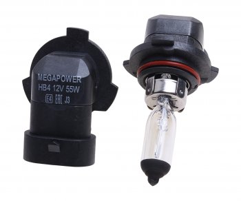 349 р. Лампа 12V HB4 55W P22d бокс (2шт.) Standart MEGAPOWER MEGAPOWER 370-33-043  с доставкой в г. Кемерово. Увеличить фотографию 2
