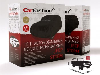 3 099 р. Тент на автомобиль (XL) 520х195х185см черный Jeep-XL CARFASHION CARFASHION 42165  с доставкой в г. Кемерово. Увеличить фотографию 1