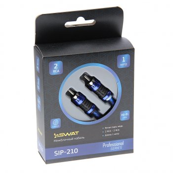 649 р. Кабель RCA 2х2 1м SWAT SWAT sip-210 SWAT sip-210  с доставкой в г. Кемерово. Увеличить фотографию 2