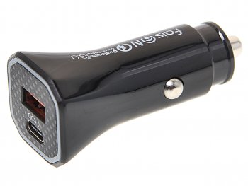 499 р. Устройство зарядное в прикуриватель 1USB + 1 Type C 12V FAISON FAISON a11 black FAISON a11 black  с доставкой в г. Кемерово. Увеличить фотографию 1