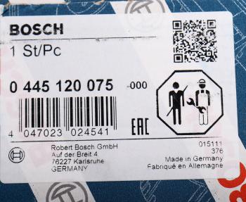 37 999 р. Форсунка IVECO BOSCH BOSCH 0445120075 BOSCH 0445120075  с доставкой в г. Кемерово. Увеличить фотографию 7