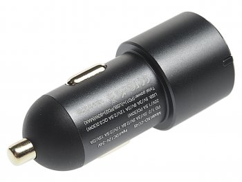 2 179 р. Устройство зарядное в прикуриватель 1USB + 2 Type C 12V черное XO XO cc45 black  с доставкой в г. Кемерово. Увеличить фотографию 2
