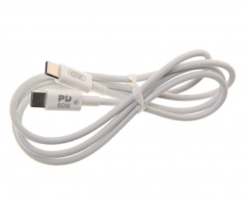 319 р. Кабель USB Type C-USB Type C 1м белый XO XO nb-q190a white  с доставкой в г. Кемерово. Увеличить фотографию 1