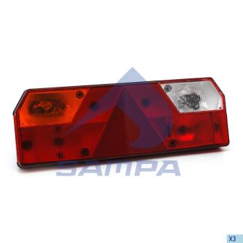 2 899 р. Фонарь задний SCHMITZ Europoint 1 левый (с кабелем,треугольный катафот) SAMPA SAMPA 091.129  с доставкой в г. Кемерово. Увеличить фотографию 1