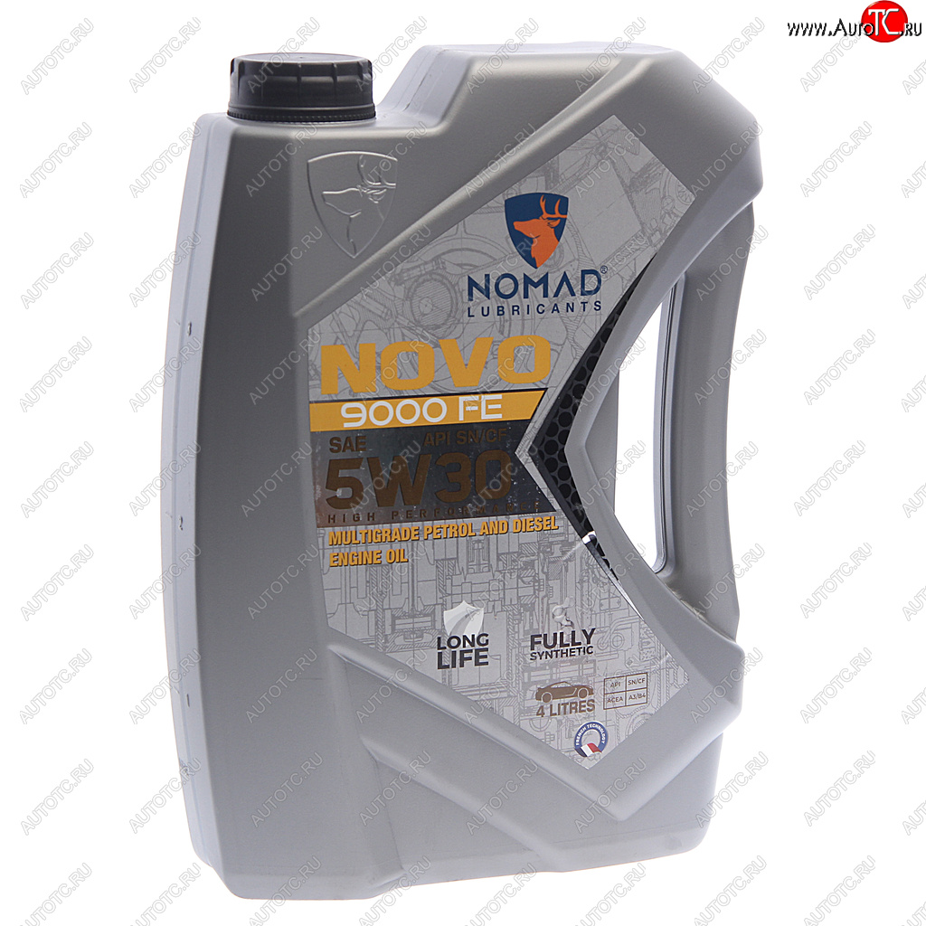 3 779 р. Масло моторное NOVO 9000 FE 5W30 синт.4л NOMAD NOMAD 6290360905808  с доставкой в г. Кемерово