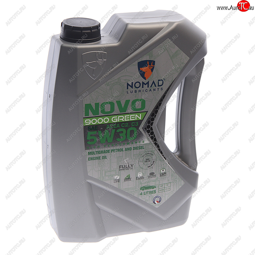 3 999 р. Масло моторное NOVO 9000 GREEN C2C3 5W30 синт.4л NOMAD NOMAD 6297000873596  с доставкой в г. Кемерово