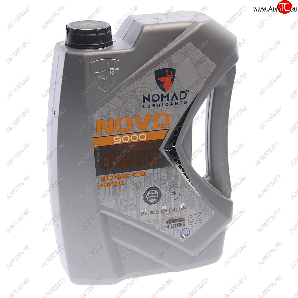 3 299 р. Масло моторное NOVO 9000 SP 0W20 синт.4л NOMAD NOMAD 6297001279328  с доставкой в г. Кемерово