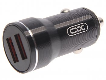 359 р. Устройство зарядное в прикуриватель 2USB 12V черное XO XO cc48 black  с доставкой в г. Кемерово. Увеличить фотографию 1