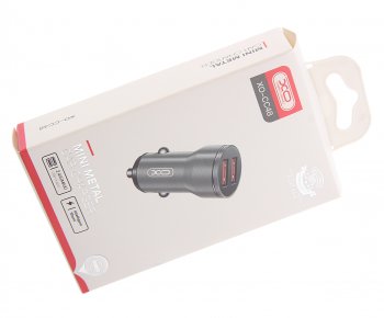 399 р. Устройство зарядное в прикуриватель 2USB 12V серое XO XO cc48 grey  с доставкой в г. Кемерово. Увеличить фотографию 3