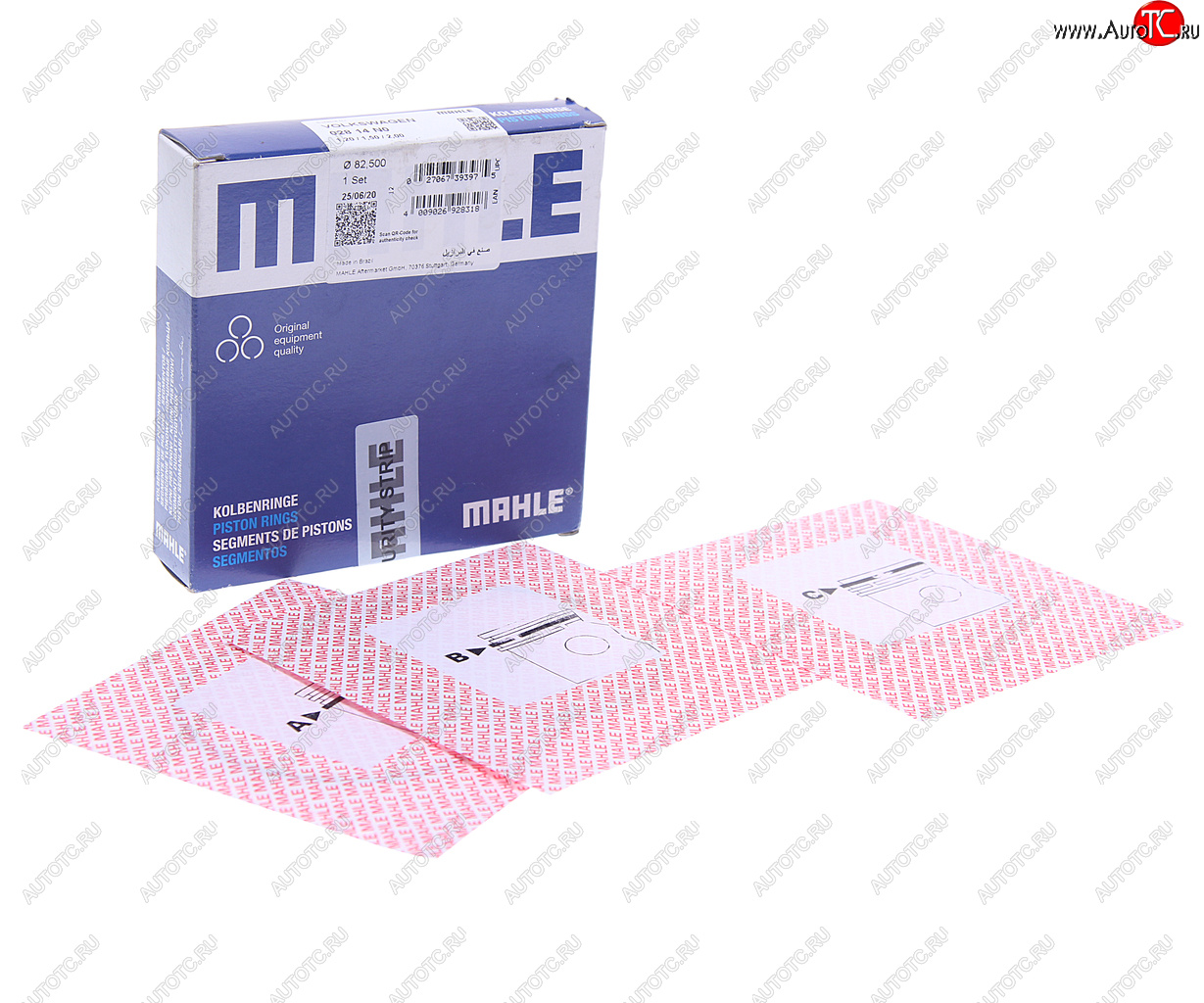 3 399 р. Кольца поршневые VW Passat (08-11) (2.0) (на 1 поршень) MAHLE MAHLE 02814n0  с доставкой в г. Кемерово