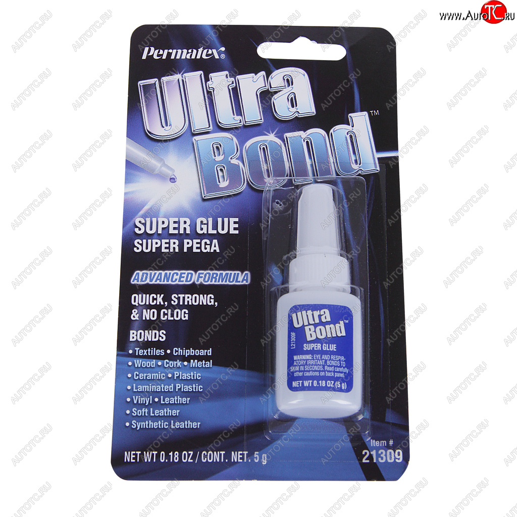 639 р. Клей-супер универсальный гель 5г Ultra Bond PERMATEX PERMATEX 21309  с доставкой в г. Кемерово