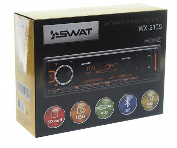 2 599 р. Магнитола автомобильная 1DIN SWAT SWAT wx-2105  с доставкой в г. Кемерово. Увеличить фотографию 6