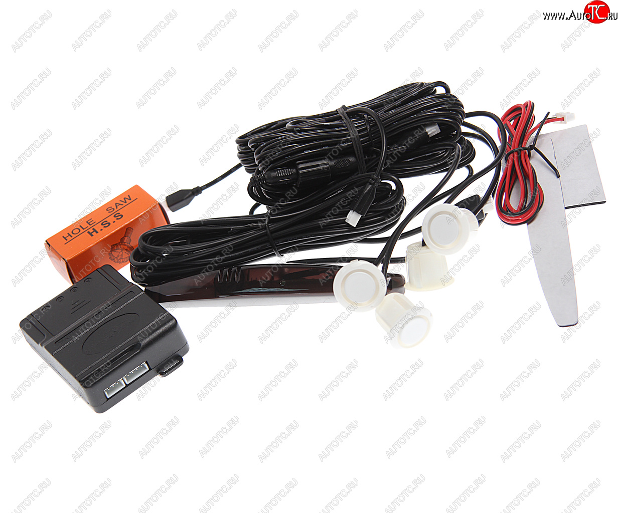 2 379 р. Датчик парковки d=19мм INTERPOWER INTERPOWER ip-415 (19mm) (4 датчика) white  с доставкой в г. Кемерово