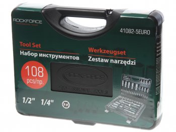 7 299 р. Набор головок торцевых,бит и бит-головок 14,12 6-ти гранных 108 предметов ROCKFORCE ROCKFORCE rf-41082-5euro  с доставкой в г. Кемерово. Увеличить фотографию 6