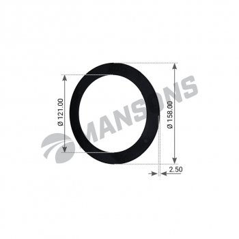 50 р. Кольцо BPW ступицы уплотнительное пластик (120x157x2.5) MANSONS MANSONS 300.091  с доставкой в г. Кемерово. Увеличить фотографию 1