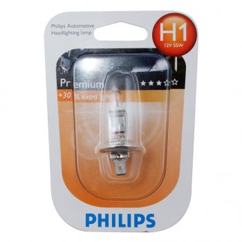 319 р. Лампа 12V H1 55W P14.5s +30% блистер (1шт.) Premium PHILIPS PHILIPS 12258prb1  с доставкой в г. Кемерово. Увеличить фотографию 1