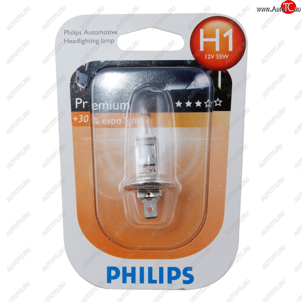 319 р. Лампа 12V H1 55W P14.5s +30% блистер (1шт.) Premium PHILIPS PHILIPS 12258prb1  с доставкой в г. Кемерово