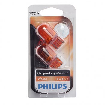 679 р. Лампа 12V WY21W W3x16d желтая блистер (2шт.) Yellow PHILIPS PHILIPS 12071b2  с доставкой в г. Кемерово. Увеличить фотографию 1