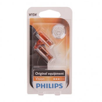 319 р. Лампа 12V WY5W W2.1x9.5d желтая блистер (2шт.) Yellow PHILIPS PHILIPS 12396nab2  с доставкой в г. Кемерово. Увеличить фотографию 1