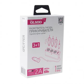 469 р. Разветвитель прикуривателя 3-х гнездовой 12V 1USB OLMIO OLMIO olm-038888  с доставкой в г. Кемерово. Увеличить фотографию 3
