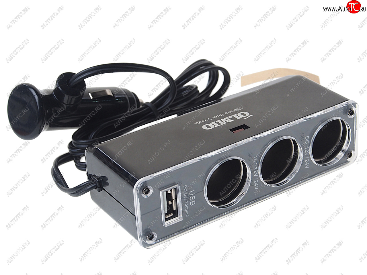 469 р. Разветвитель прикуривателя 3-х гнездовой 12V 1USB OLMIO OLMIO olm-038888  с доставкой в г. Кемерово