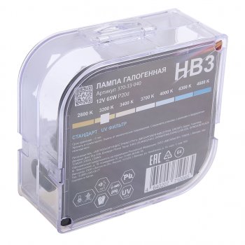 349 р. Лампа 12V HB3 65W P20d бокс (2шт.) Standart MEGAPOWER MEGAPOWER 370-33-040  с доставкой в г. Кемерово. Увеличить фотографию 4