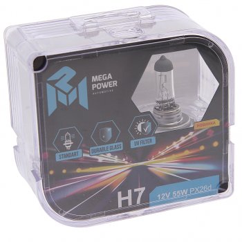 238 р. Лампа 12V H7 55W PX26d бокс (2шт.) Standart MEGAPOWER MEGAPOWER 370-33-032  с доставкой в г. Кемерово. Увеличить фотографию 1
