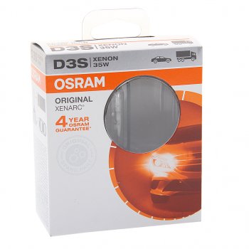 8 199 р. Лампа ксеноновая D3S 35W P32d-5 4300K 42V 3200лм блистер (1шт.) Original OSRAM OSRAM 66340-scb   с доставкой в г. Кемерово. Увеличить фотографию 2