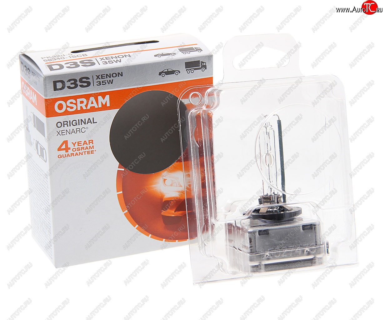 8 199 р. Лампа ксеноновая D3S 35W P32d-5 4300K 42V 3200лм блистер (1шт.) Original OSRAM OSRAM 66340-scb   с доставкой в г. Кемерово