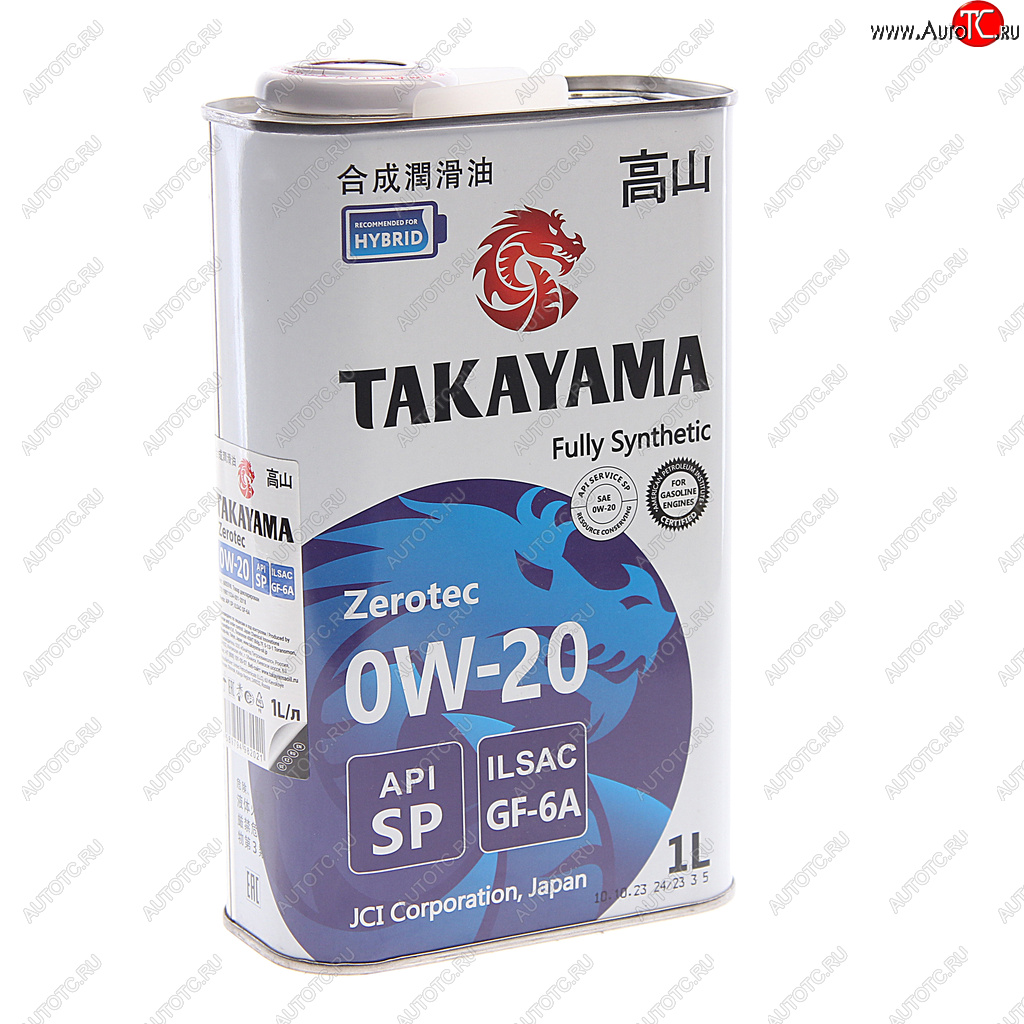 1 129 р. Масло моторное Zerotec GF-6A 0W20 синт.1л TAKAYAMA TAKAYAMA 605598  с доставкой в г. Кемерово