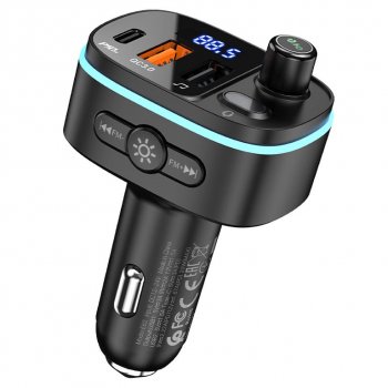 1 299 р. Устройство зарядное в прикуриватель с трансмиттером (bluetooth,hands free) HOCO HOCO e62 black  с доставкой в г. Кемерово. Увеличить фотографию 4